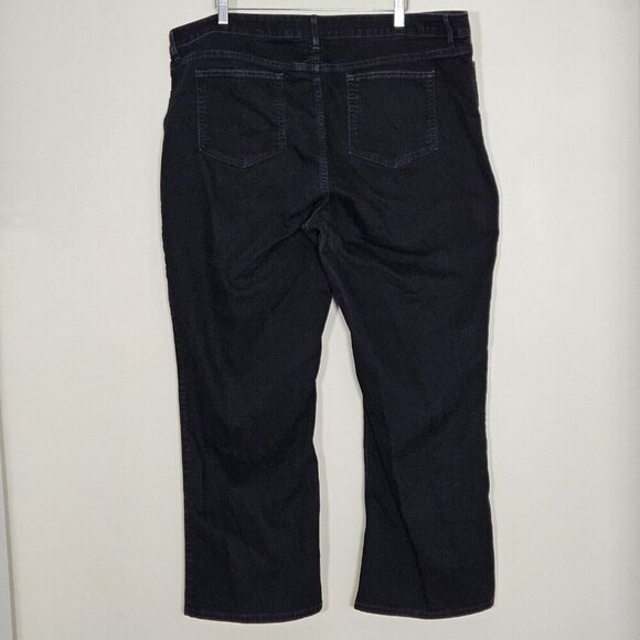 L.L. Bean Jeans Womens 22W Black Bootcut Ankle Favorite Fit Stretch Goth Western - Picture 2 of 15